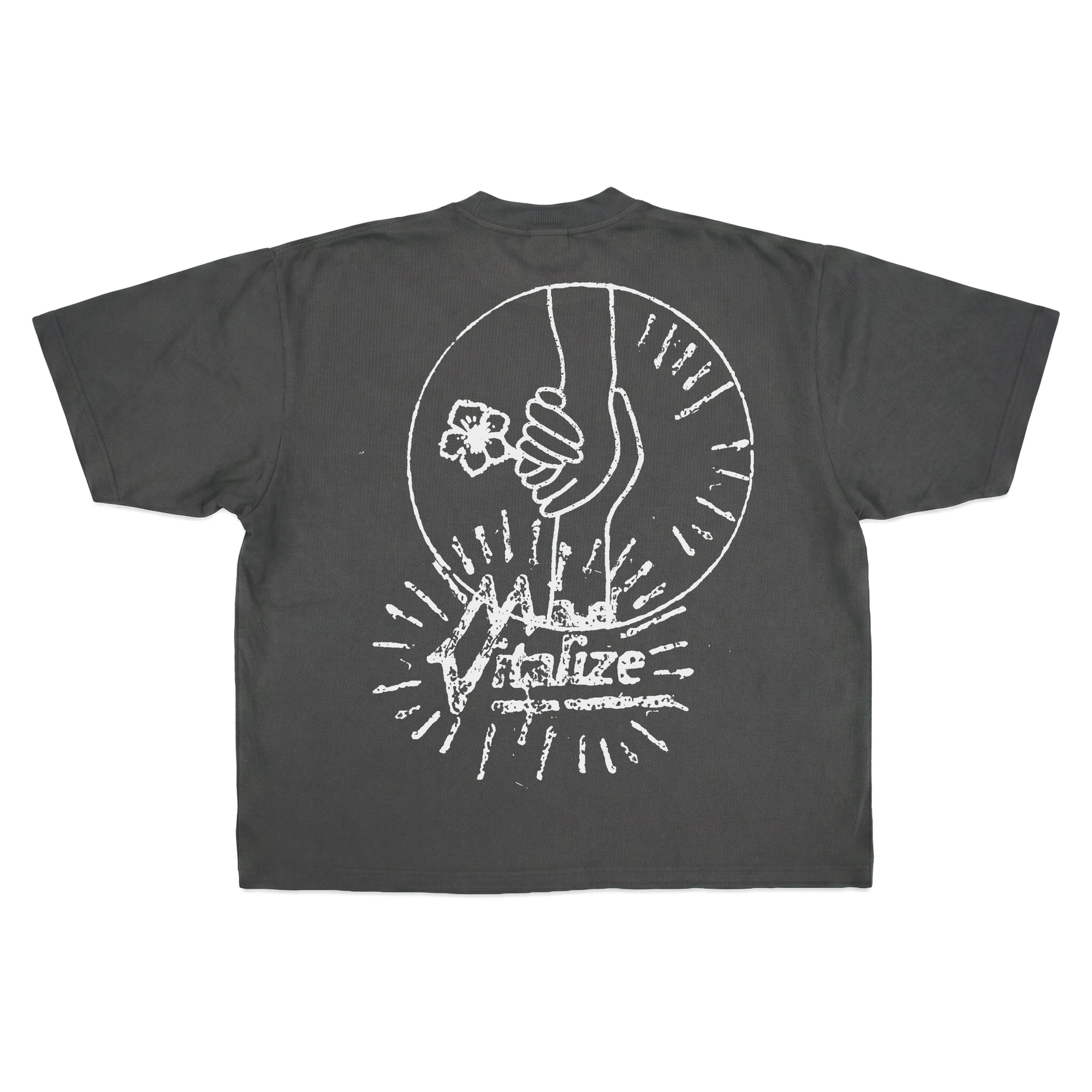 Power of Love Drop Tee - Grey - Back