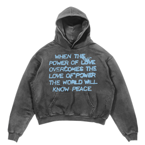 Power of Love Hoodie - Grey - Front