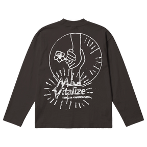 Power of Love Baggy L/S Tee - Off Black - Back