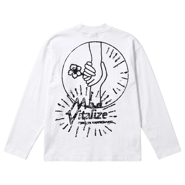 Power of Love Baggy L/S Tee - White - Back