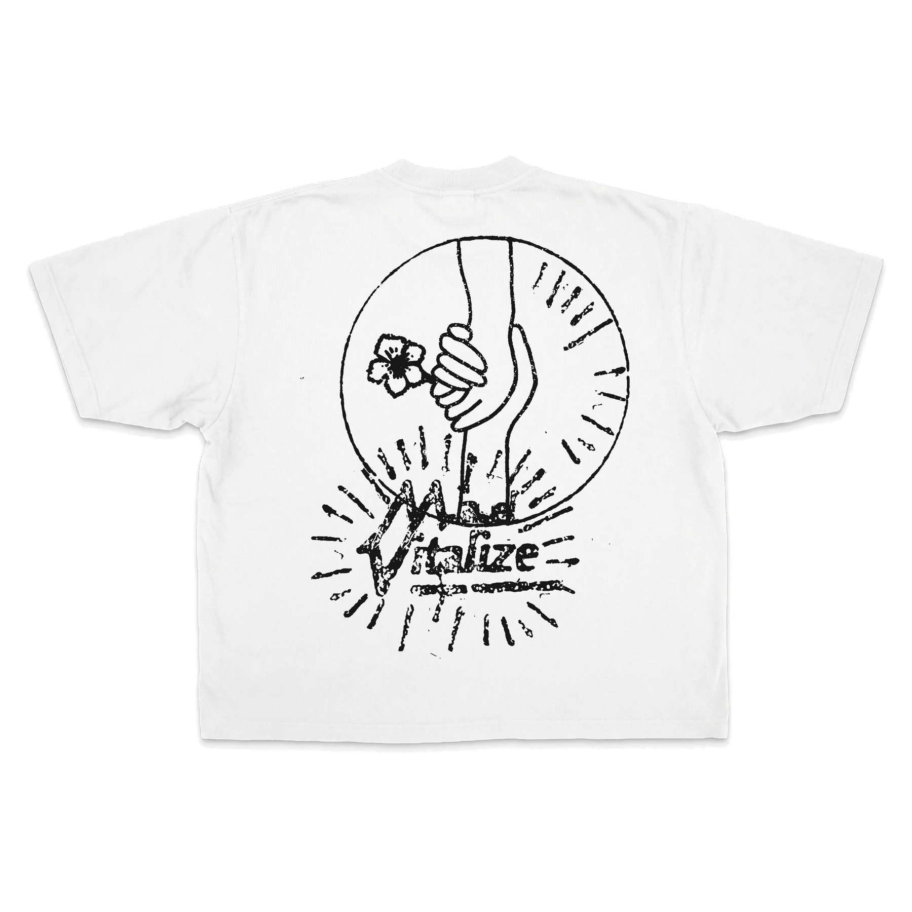 Power of Love Drop Tee - White - Back