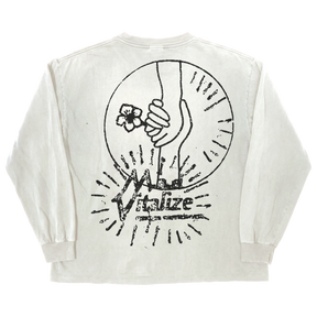 Power of Love L/S Tee - White - Back
