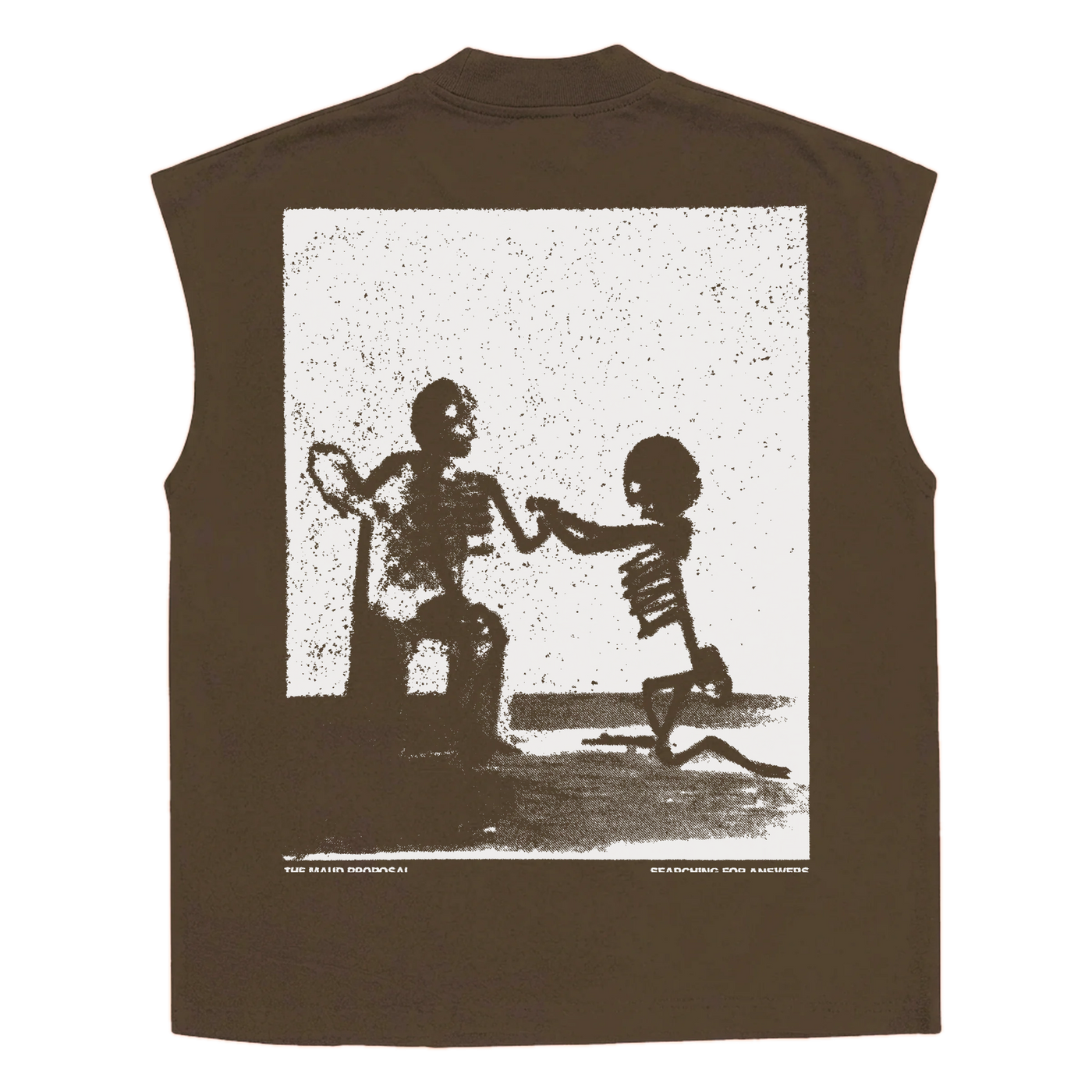 Proposal Sleeveless Tee - Brown - Back