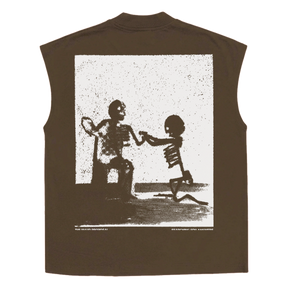 Proposal Sleeveless Tee - Brown - Back