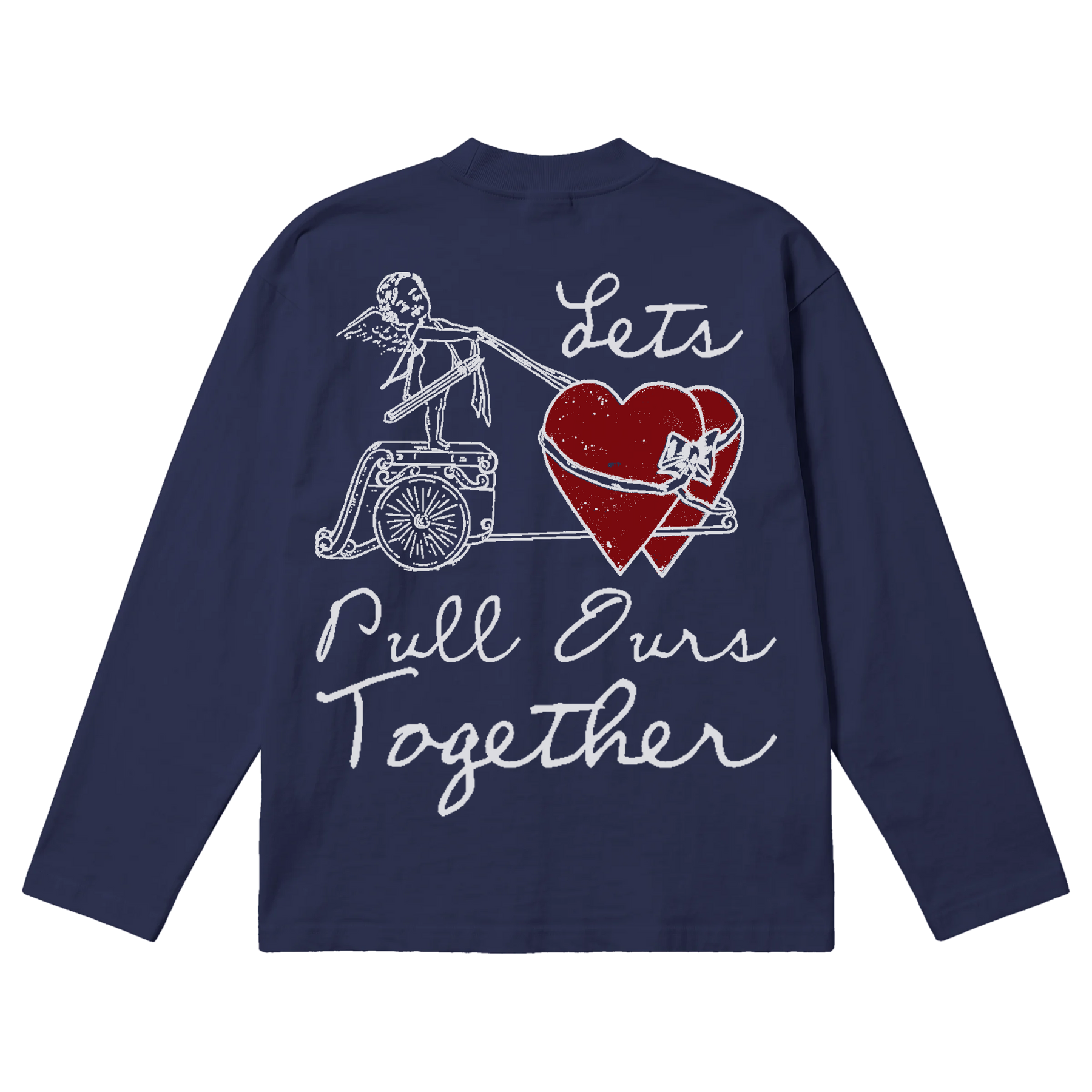 Pull Together Baggy L/S Tee - Blue - Back