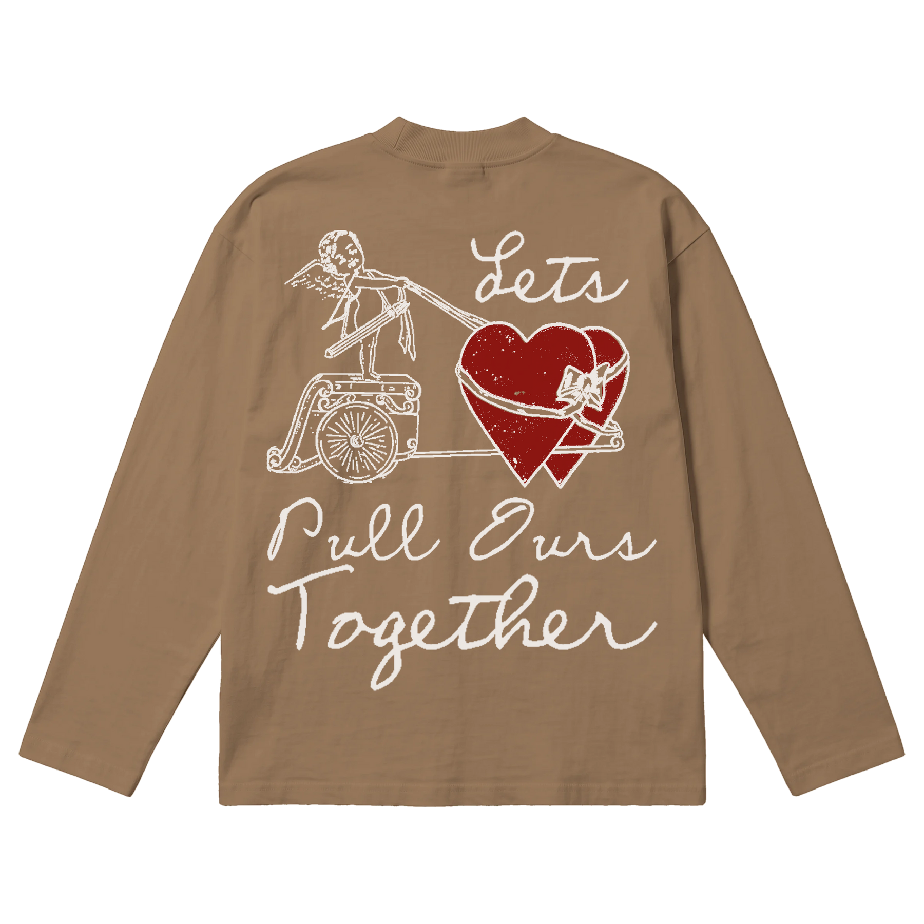 Pull Together Baggy L/S Tee - Latte - Back