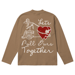 Pull Together Baggy L/S Tee - Latte - Back