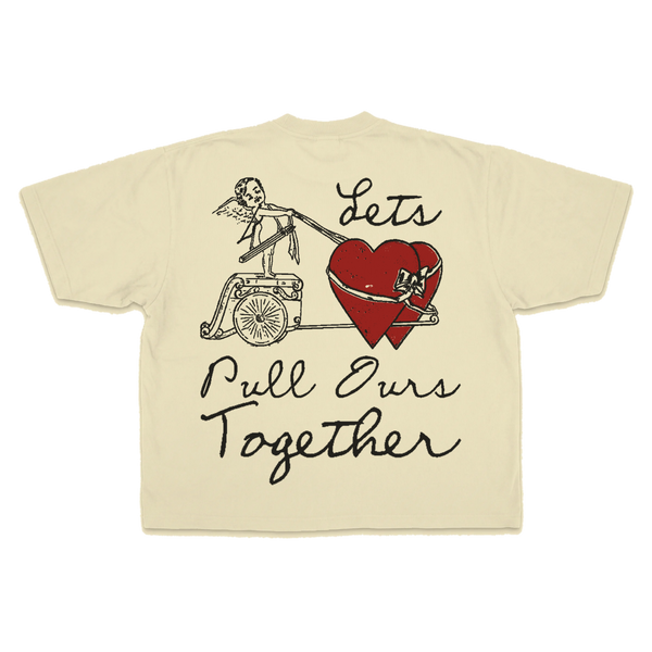 Pull Together Drop Tee - Cream - Back
