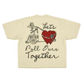 Pull Together Drop Tee - Cream - Back