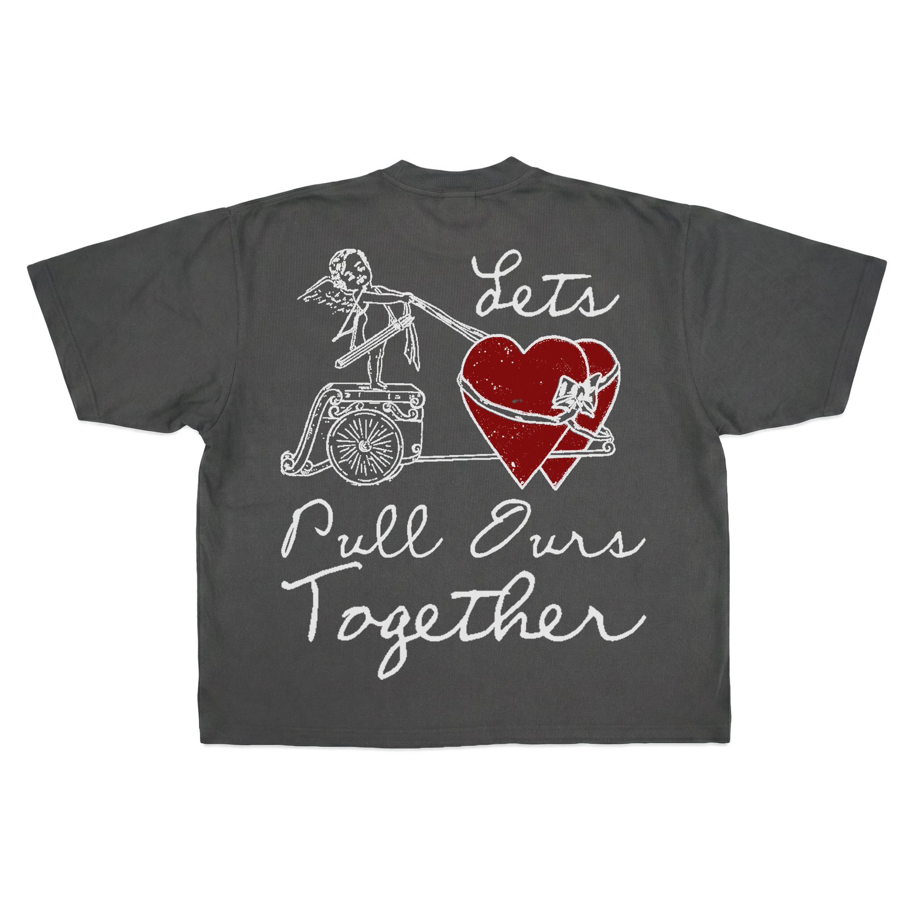Pull Together Drop Tee - Grey - Back