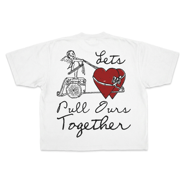 Pull Together Drop Tee - White - Back