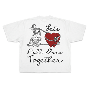 Pull Together Drop Tee - White - Back