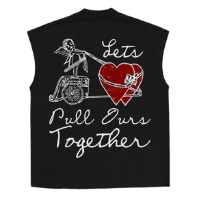 Pull Together Sleeveless Tee - Black - Back