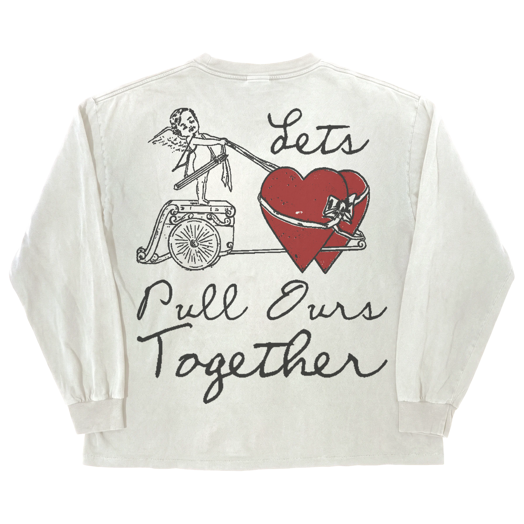 Pull Together L/S Tee - White - Back
