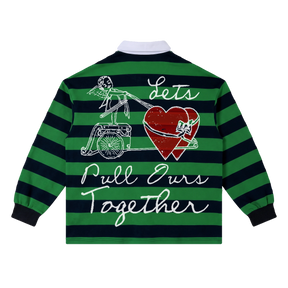 Pull Together Stripe Polo - Green - Back