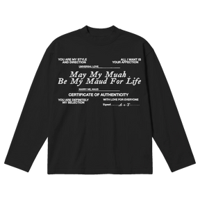 Pull Together Baggy L/S Tee - Black - Front