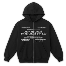 Pull Together Zip Up - Black - Front