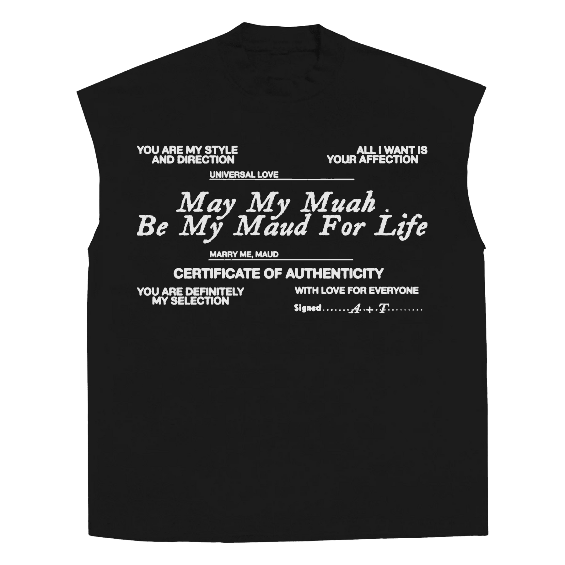 Pull Together Sleeveless Tee - Black - Front