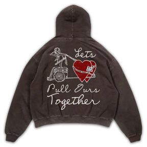 Pull Together Hoodie - Brown - Back