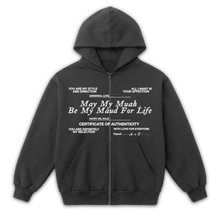 Pull Together Zip Up - Grey - Front