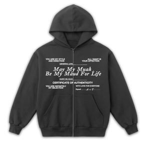 Pull Together Zip Up - Grey - Front