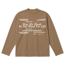 Pull Together Baggy L/S Tee - Latte - Front