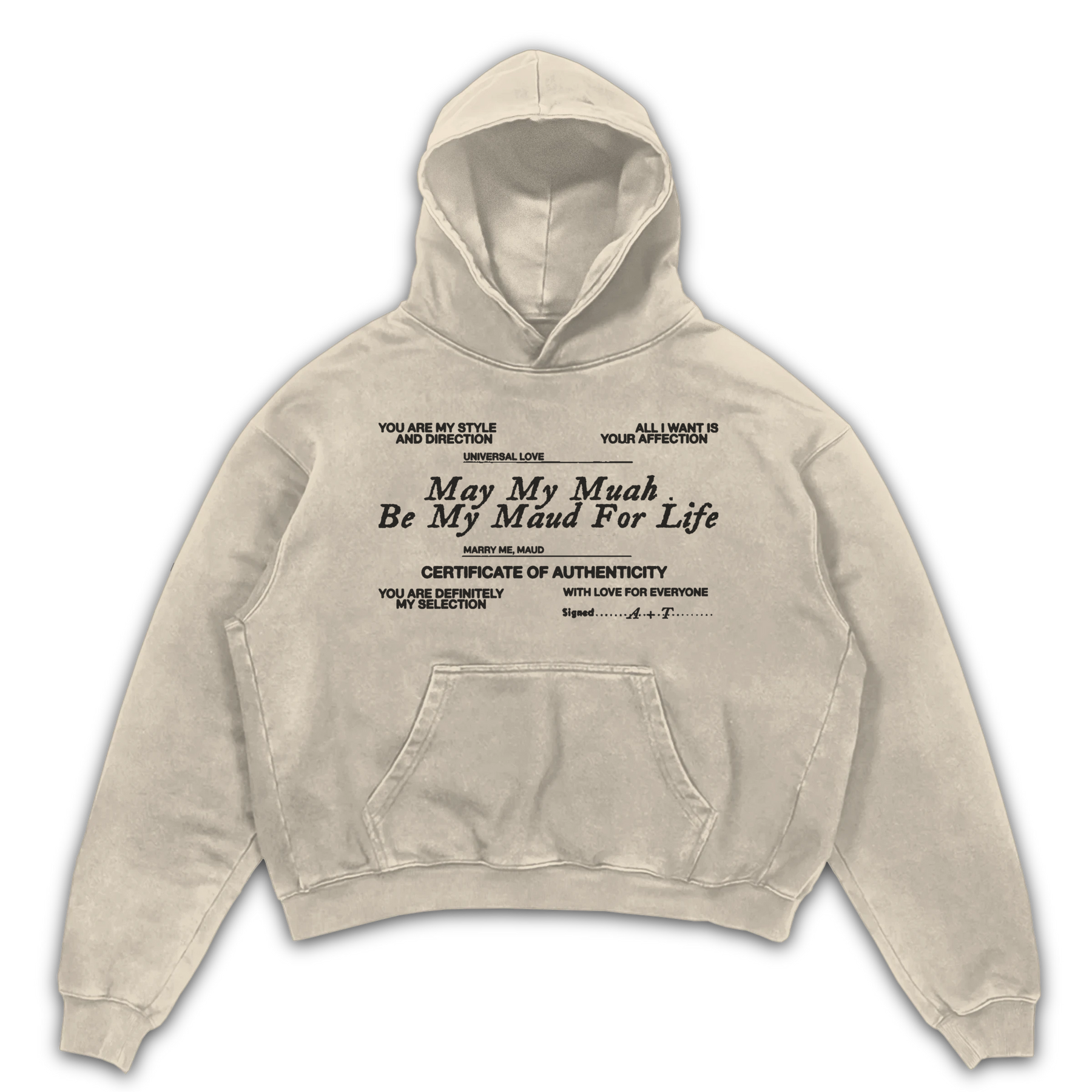 Pull Together Hoodie - Sand - Front
