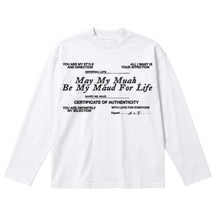 Pull Together Baggy L/S Tee - White - Front