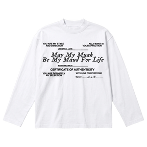 Pull Together Baggy L/S Tee - White - Front
