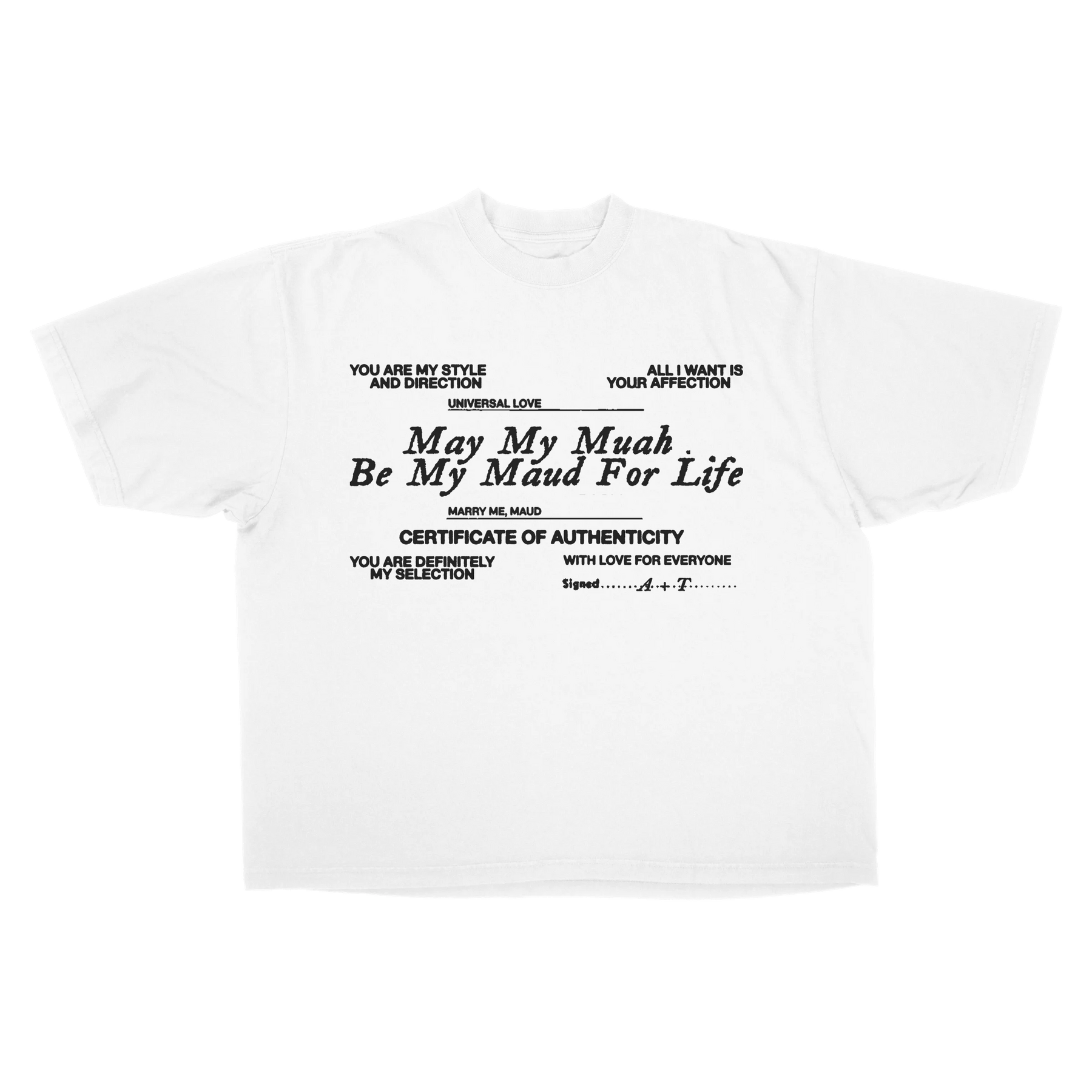 Pull Together Drop Tee - White - Front