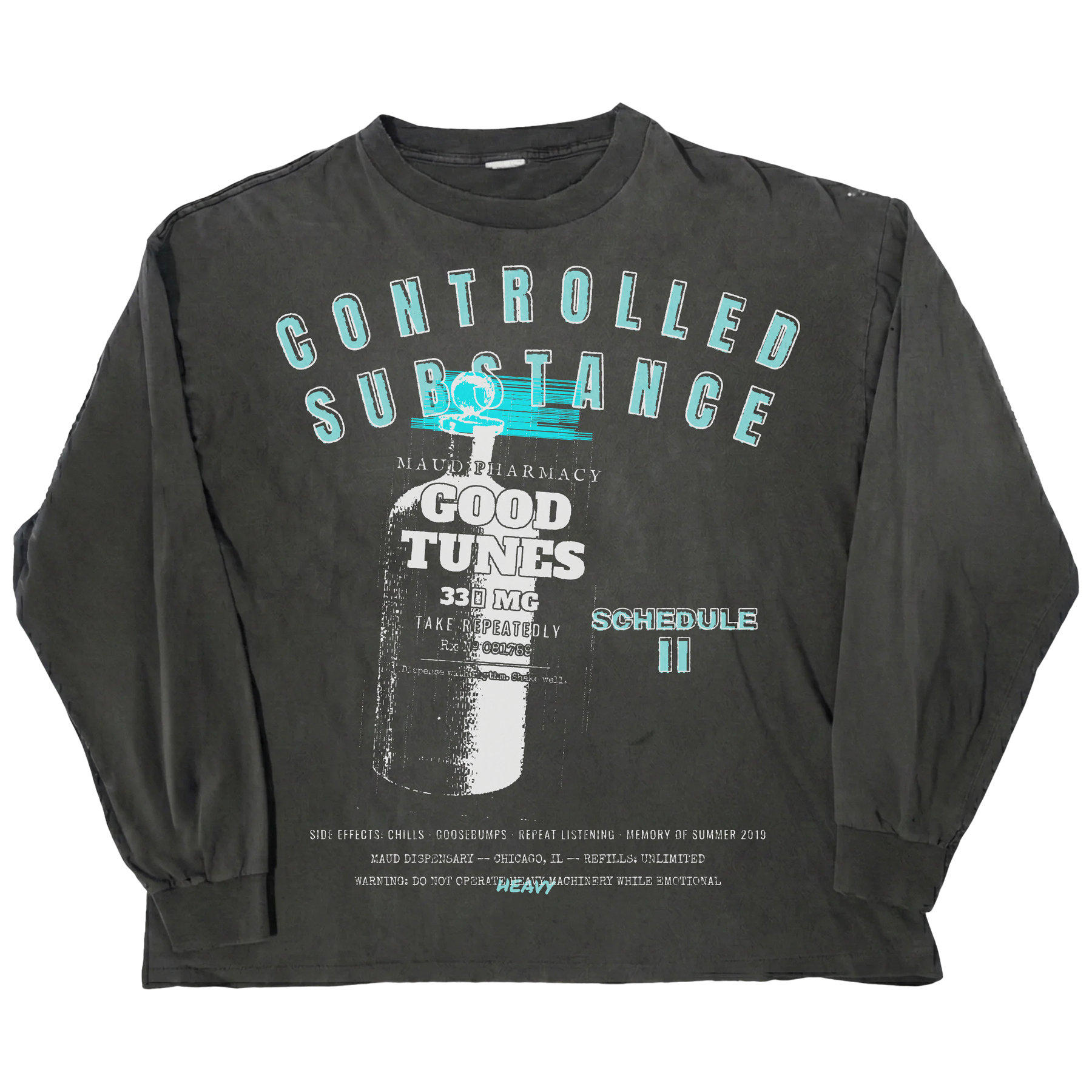 Schedule II L/S Tee - Black - Front