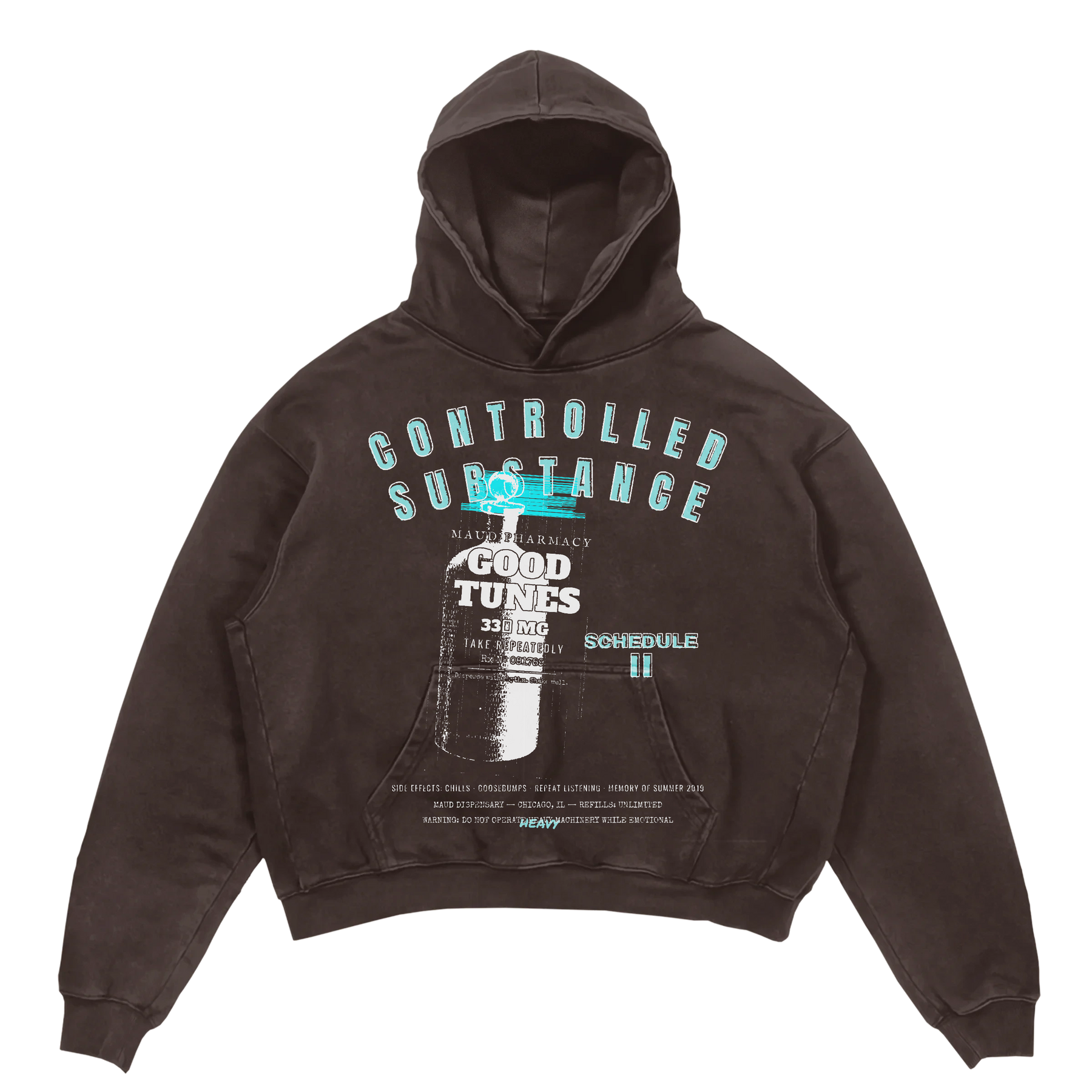 Schedule II Hoodie - Brown - Front