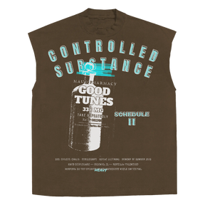 Schedule II Sleeveless Tee - Brown - Front