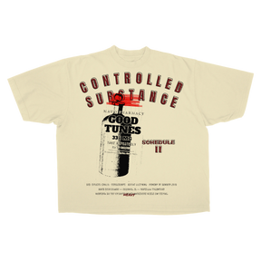 Schedule II Drop Tee - Cream - Front