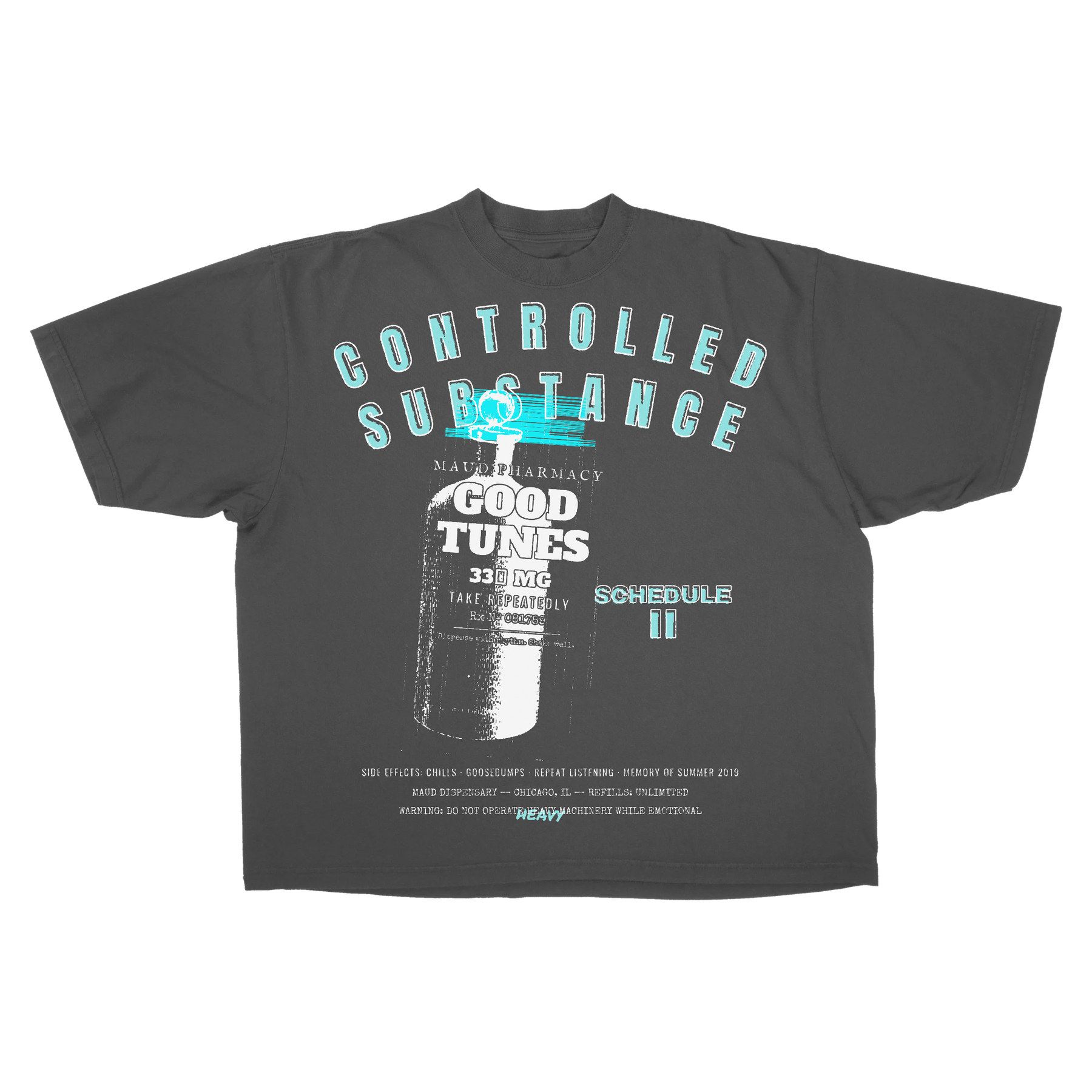 Schedule II Drop Tee - Grey - Front