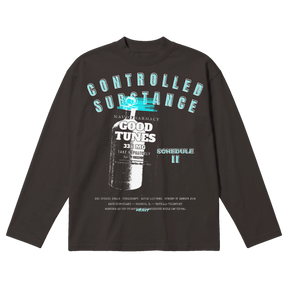Schedule II Baggy L/S Tee - Off Black - Front