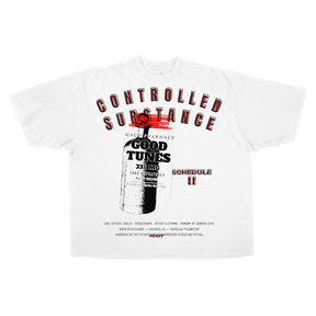 Schedule II Drop Tee - White - Front
