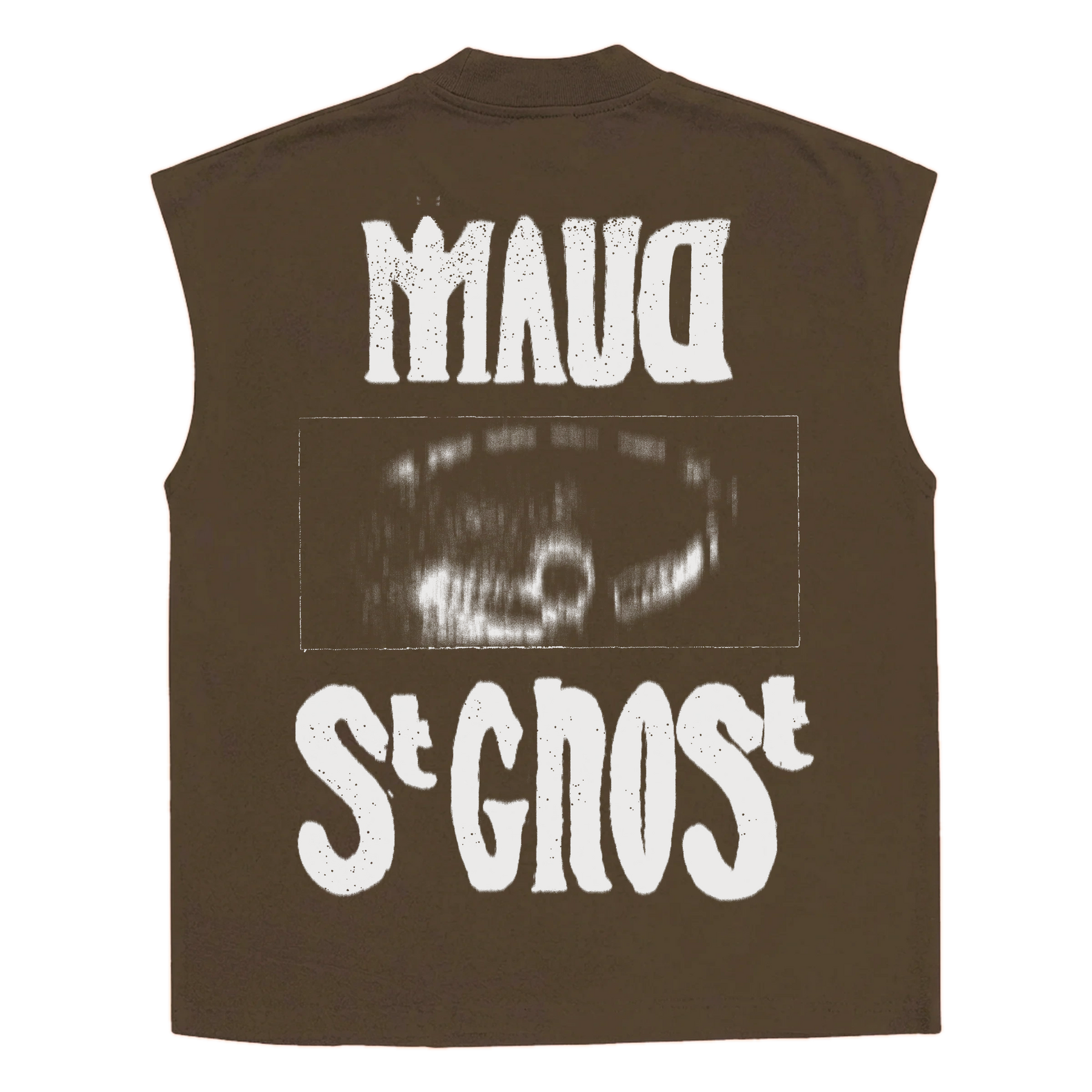 St Ghost Sleeveless Tee - Brown - Back