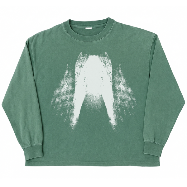 St Ghost L/S Tee - Green - Front