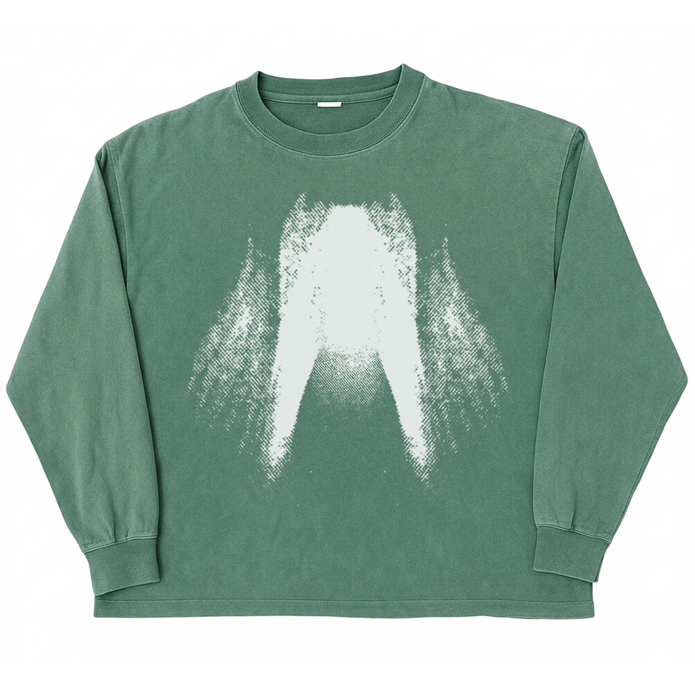 St Ghost L/S Tee - Green - Front