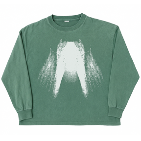 St Ghost L/S Tee - Green - Front