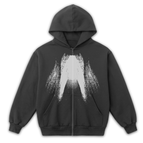 St Ghost Zip Up - Grey - Front