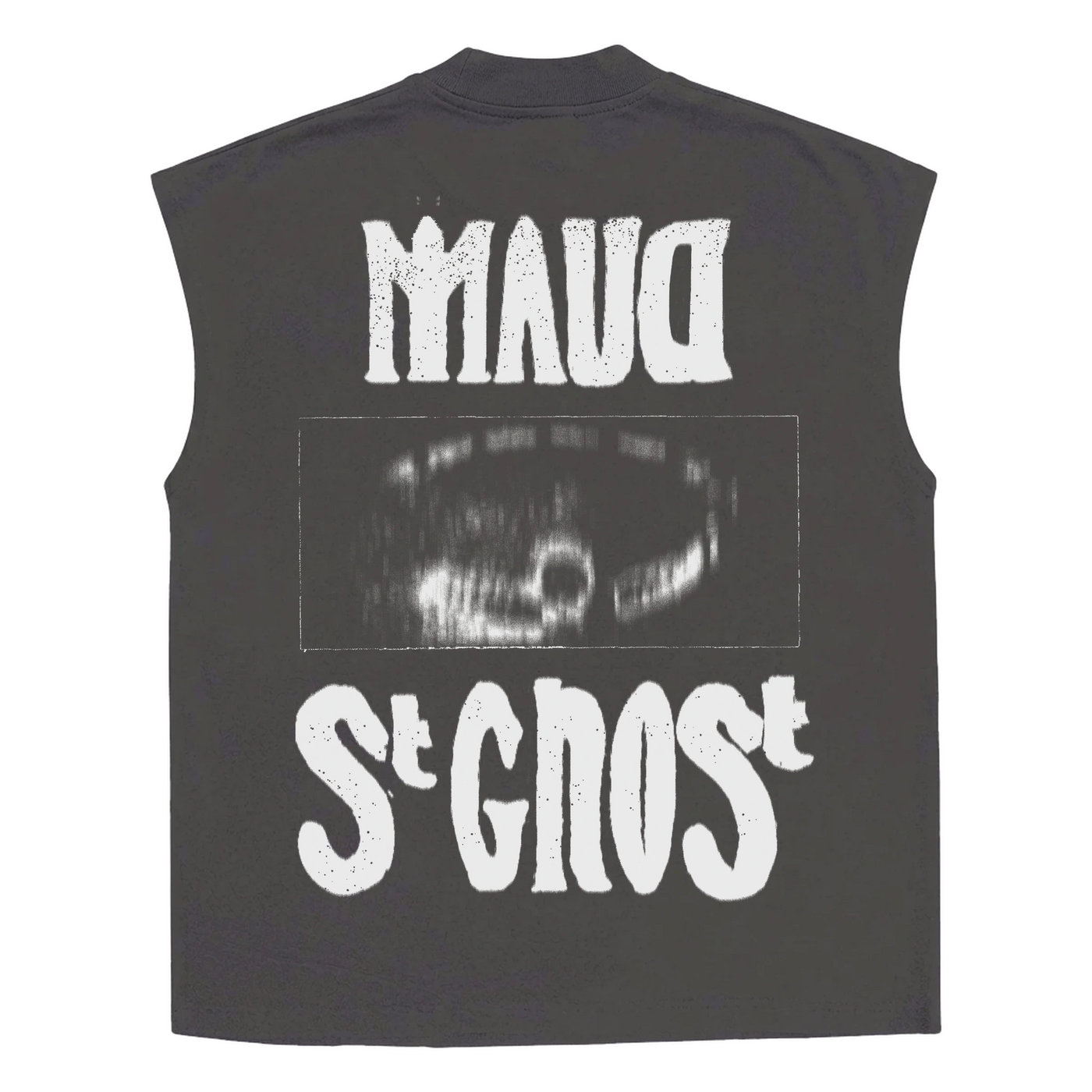 St Ghost Sleeveless Tee - Grey - Back
