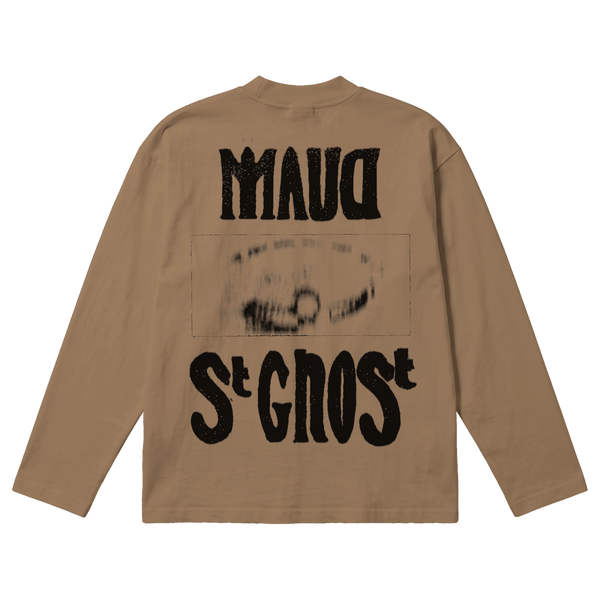 St Ghost Baggy L/S Tee - Latte - Back