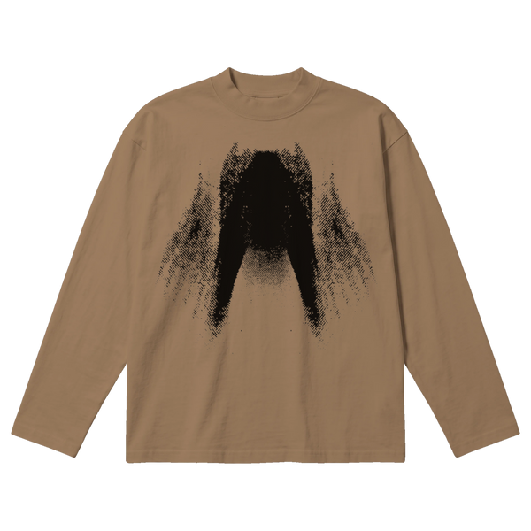 St Ghost Baggy L/S Tee - Latte - Front