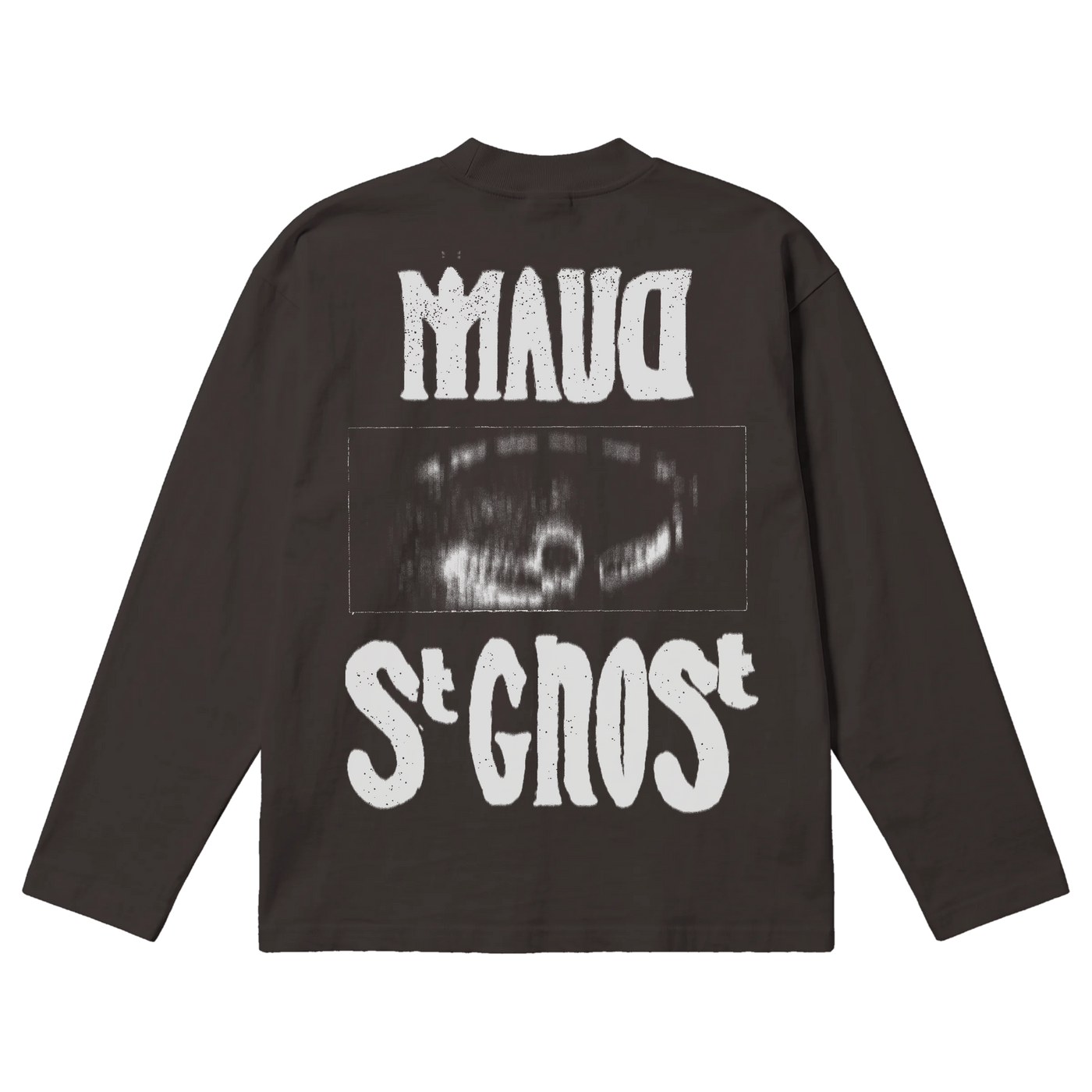 St Ghost Baggy L/S Tee - Off Black - Back