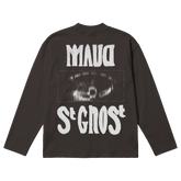 St Ghost Baggy L/S Tee - Off Black - Back