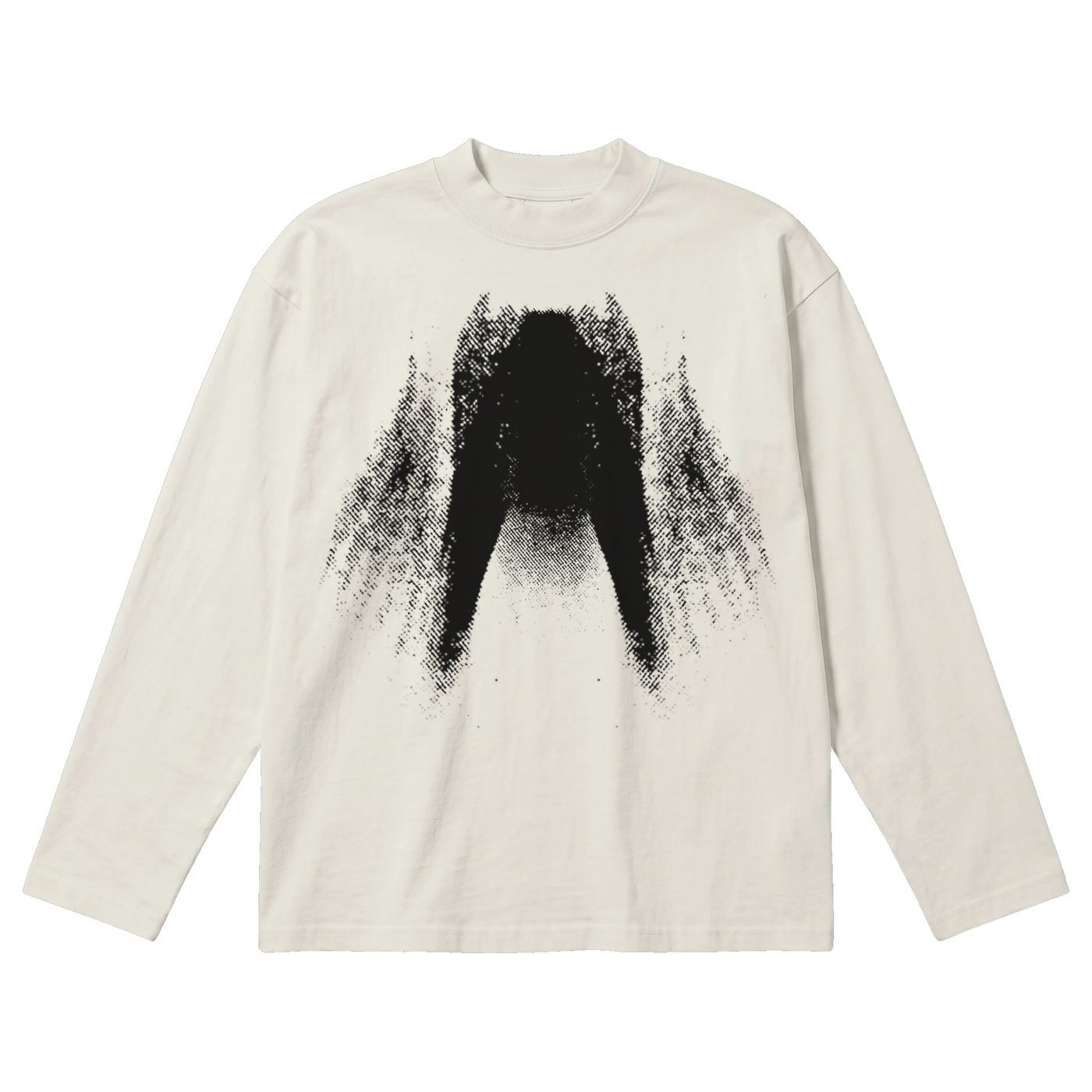 St Ghost Baggy L/S Tee - Off White - Front