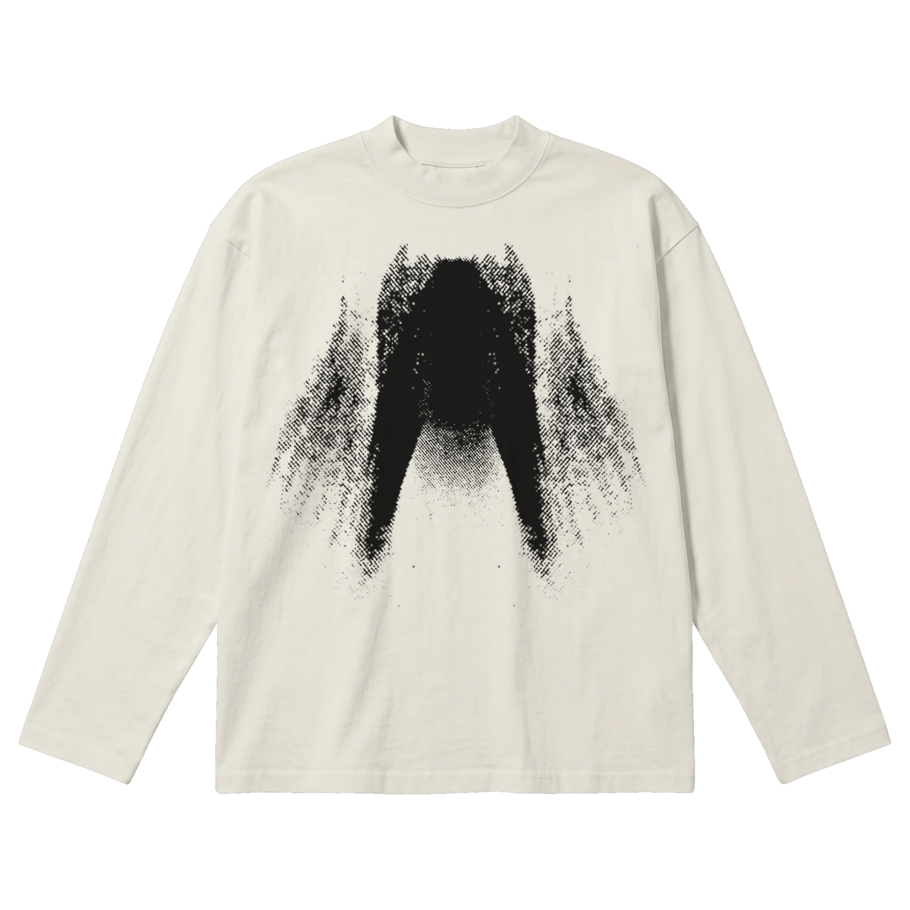 St Ghost Baggy L/S Tee - Off White - Front