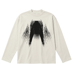 St Ghost Baggy L/S Tee - Off White - Front